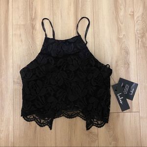 NWT Lulu’s Lace Crop Top
